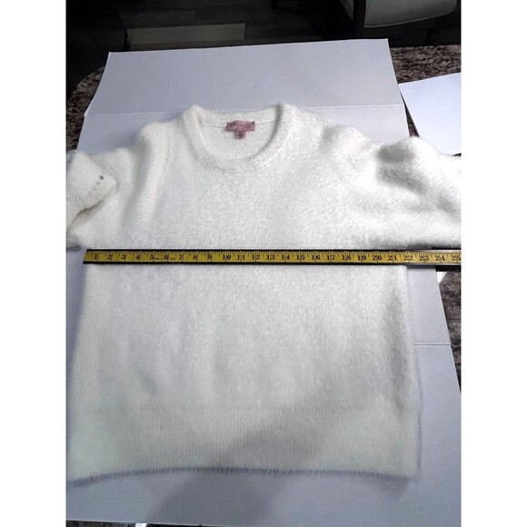 Philosophy Sweater Women’s Size XL Color Cream Pearls & Silver Balls Sleeves - Picture 8 of 12